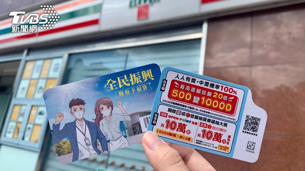 7-ELEVEN限量發行「全民振興隨取卡福袋」。（圖／7-11提供）