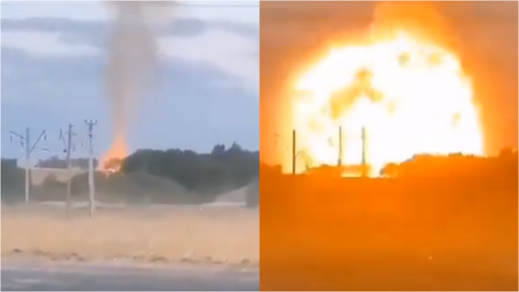 推特上流傳喀布爾機場爆炸影片。(圖/翻攝自@JunaidAliVirk6 Twitter)