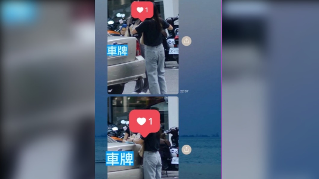 對方甚至不斷拍攝背影和車牌。(圖/翻攝自Dcard)