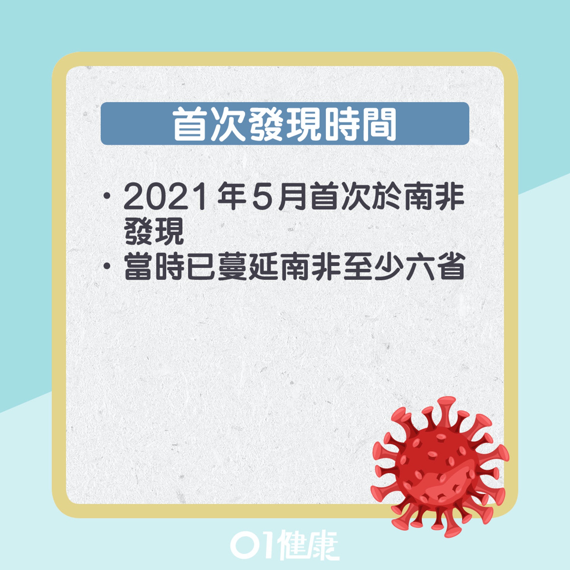 變種病毒C.1.2首次發現時間。(圖/翻攝自香港01)