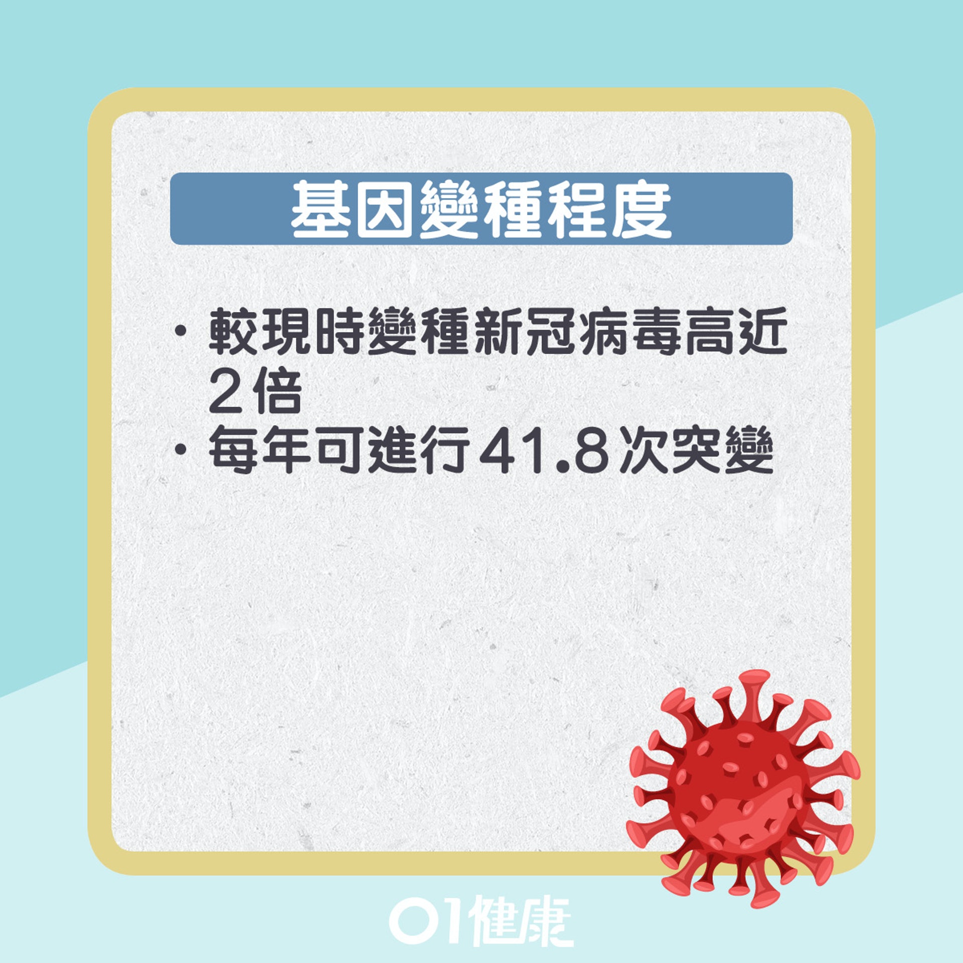 基因變種程度。(圖/翻攝自香港01)