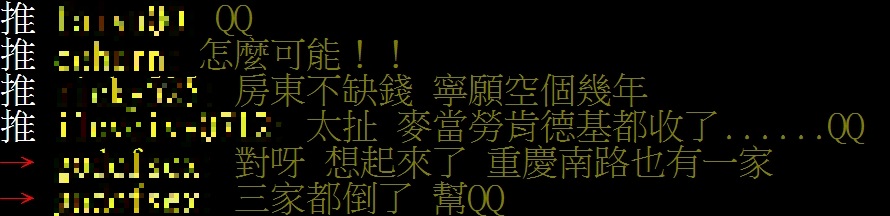 PTT網友留言表達不捨。(圖/翻攝自PTT八卦版)