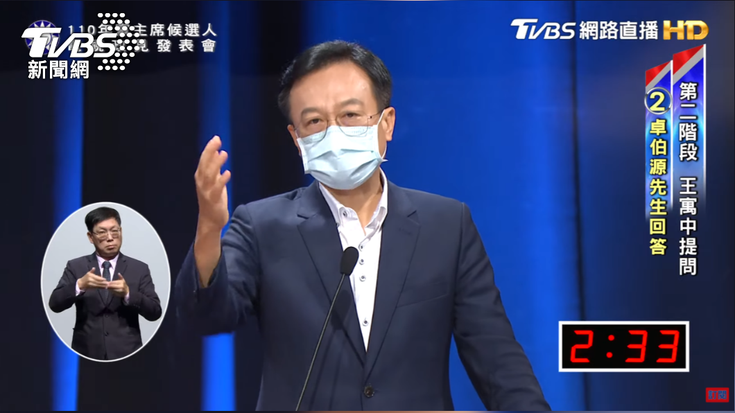 卓伯源認為,若當選主席後,要開大門走大路,對於各政黨提出善意。(圖/TVBS)