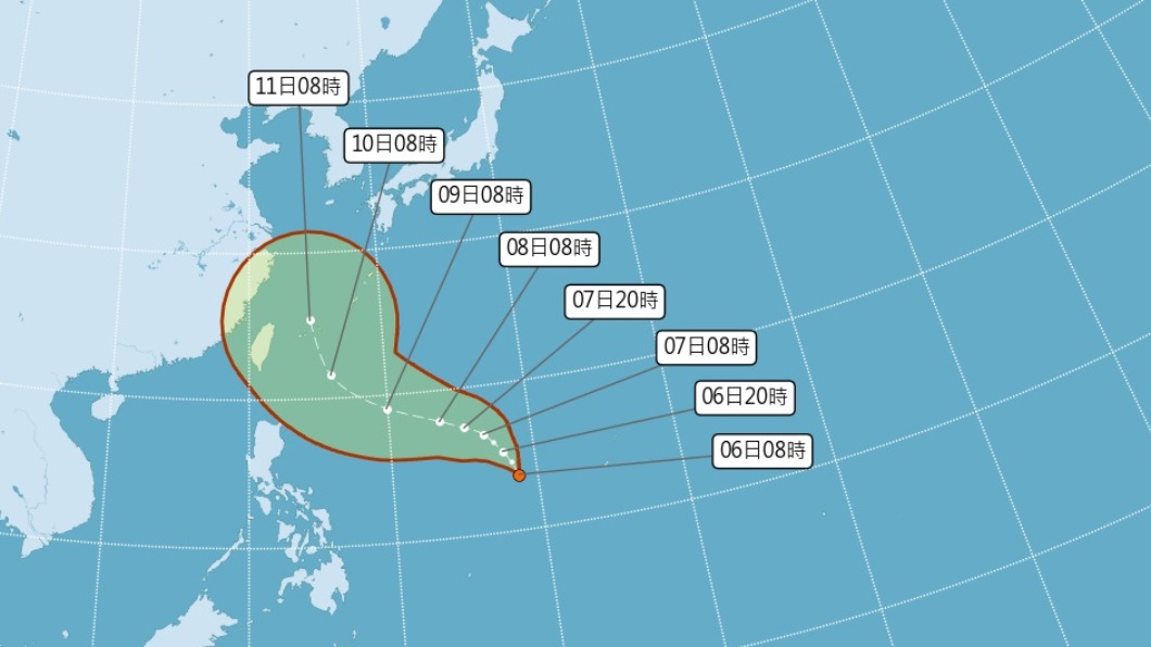 熱帶低壓生成最新路徑曝光 週五起宜花有短暫雨