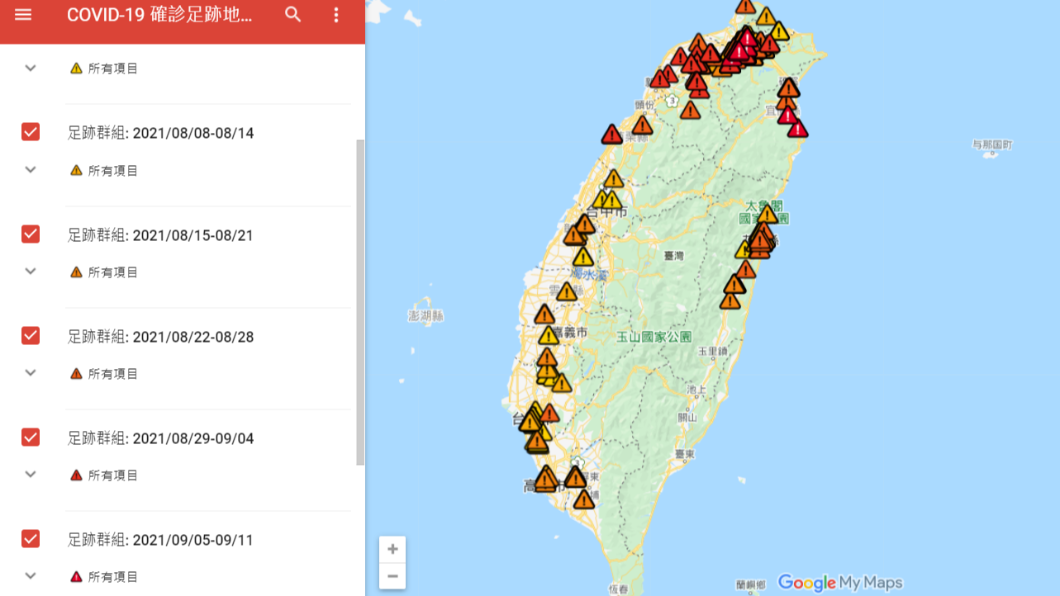 全台各地都有足跡。(圖/翻攝自Google Maps)