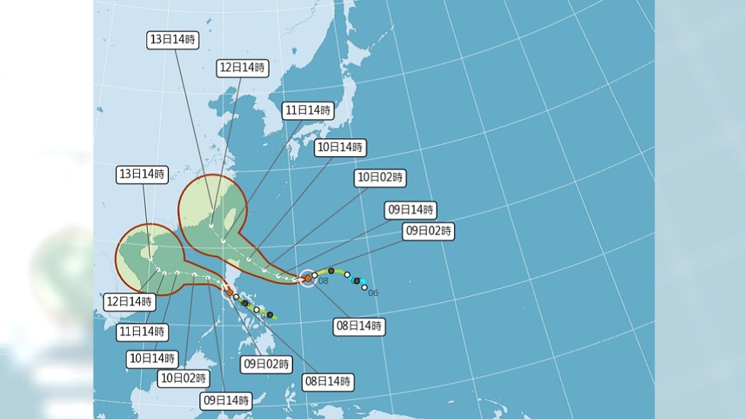 璨樹「恐轉強颱」最快明晚發海警 花東週五起有雨