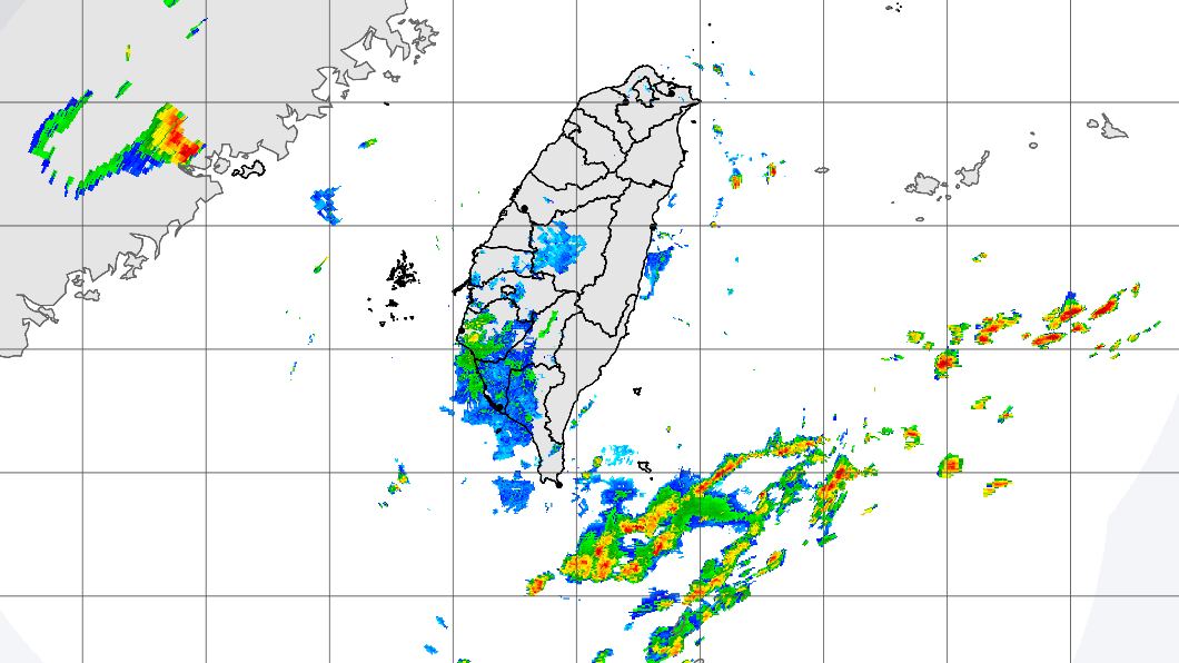 雷達回波圖。(圖/中央氣象局)