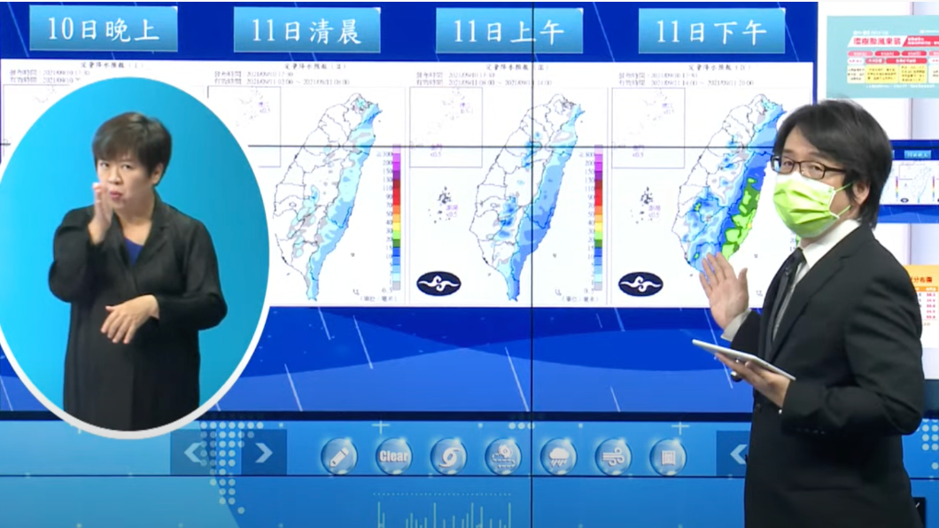 氣象局預測颱風降雨。(圖/中央氣象局)