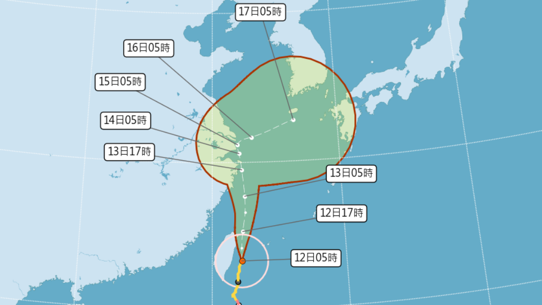 颱風潛勢預測。(圖/中央氣象局)