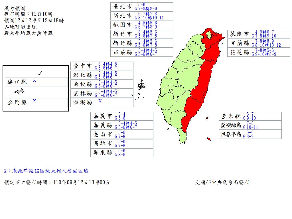 新北北海岸地區將出現11級強陣風。（圖／氣象局）