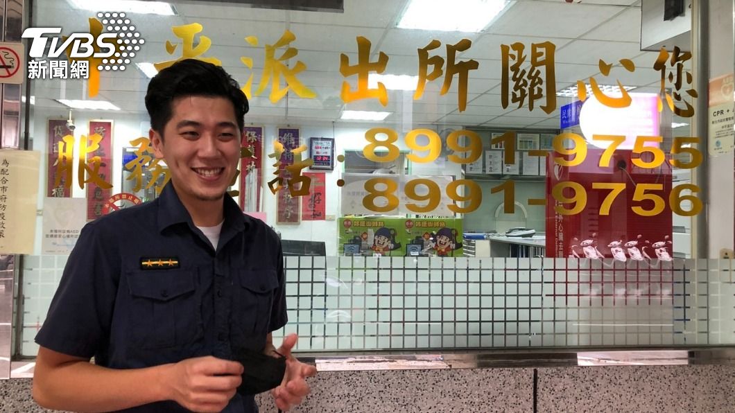 楊姓員警外型相當亮眼。(圖/TVBS)