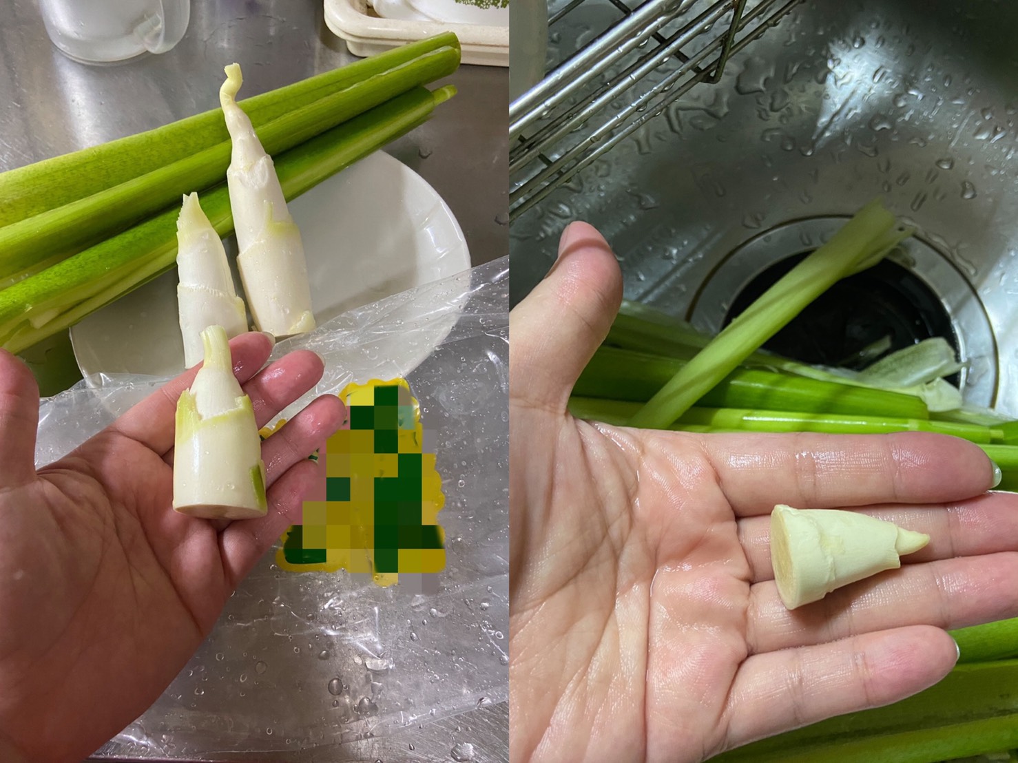 網友購買的筊白筍竟沒超過小拇指。（圖／翻攝自我愛全聯-好物老實説臉書）