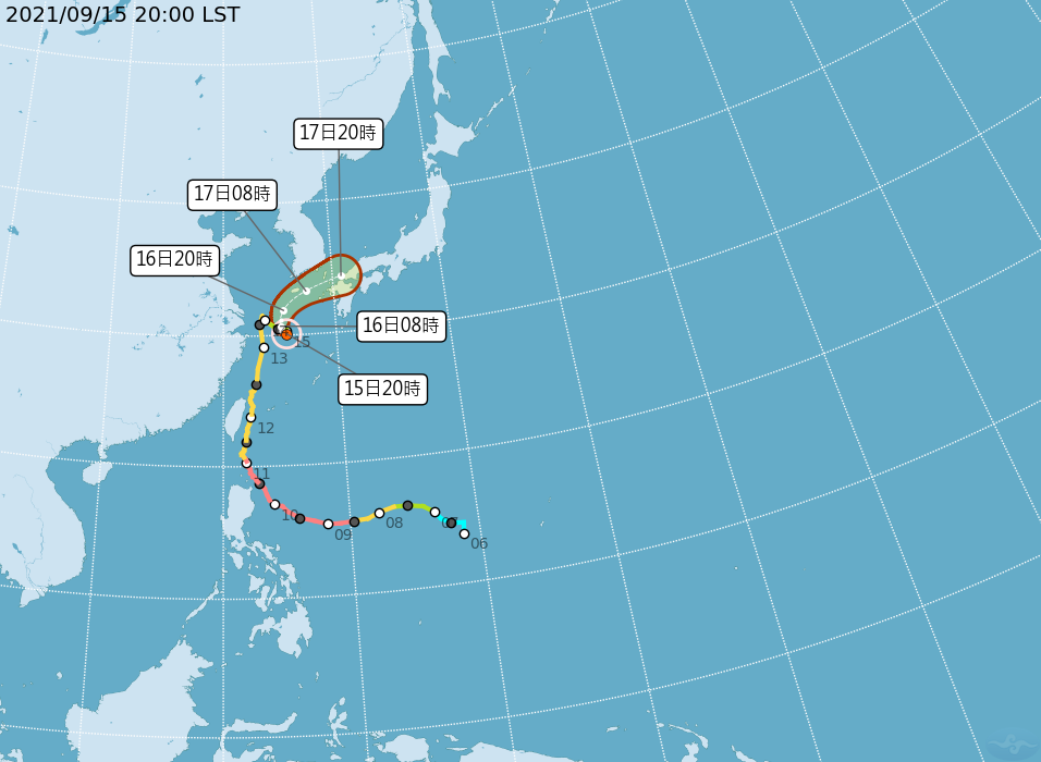 璨樹颱風。(圖/翻攝自中央氣象局)