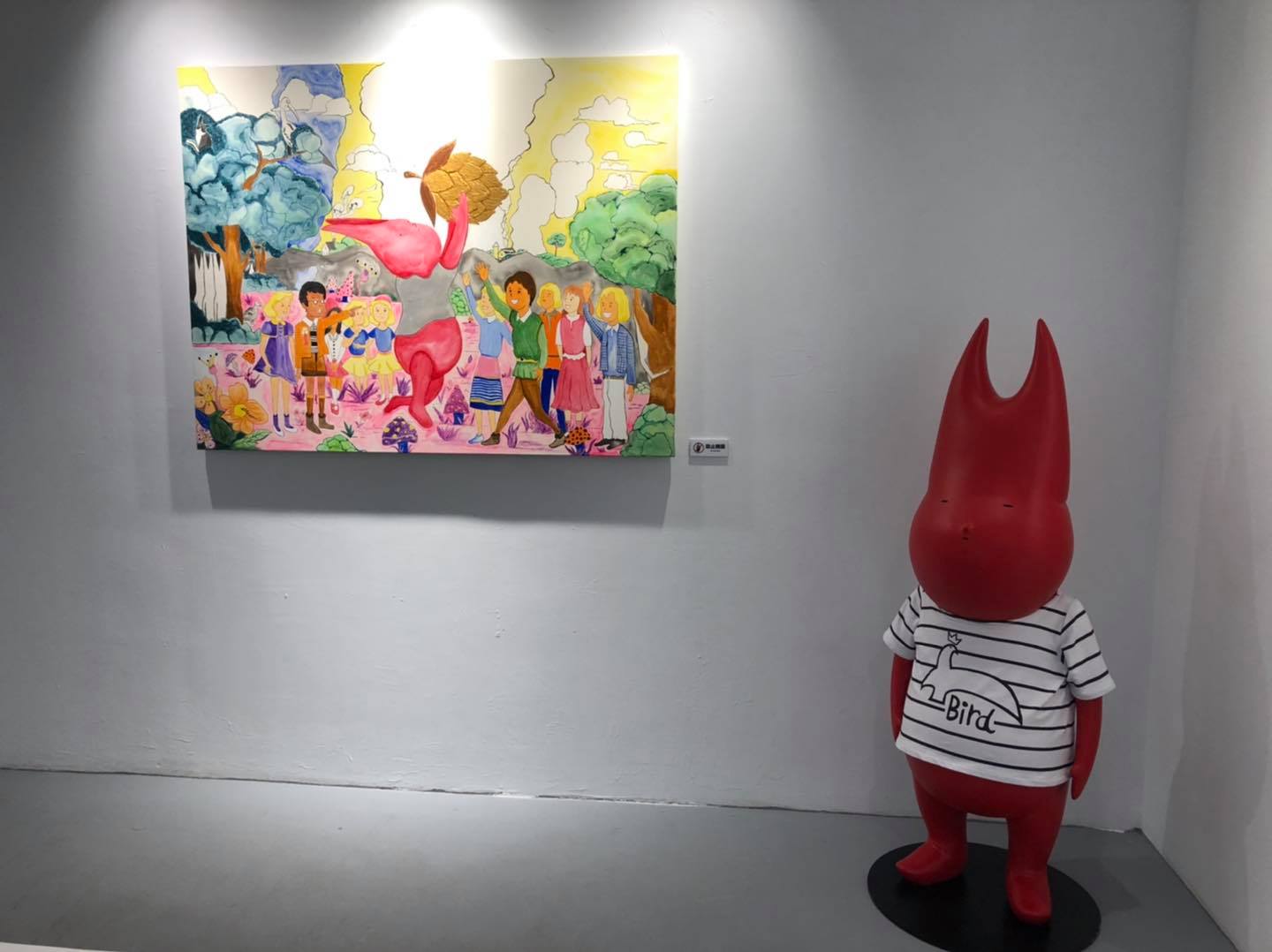 海芬現身支持小鬼畫展。(圖/翻攝自海芬的大明星小跟班臉書)