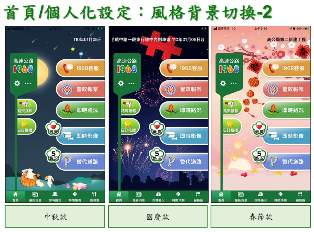 高公局表示,民眾可多利用「高速公路1968App」查詢即時路況。(圖/翻攝自交通部高速公路局官方網站)
