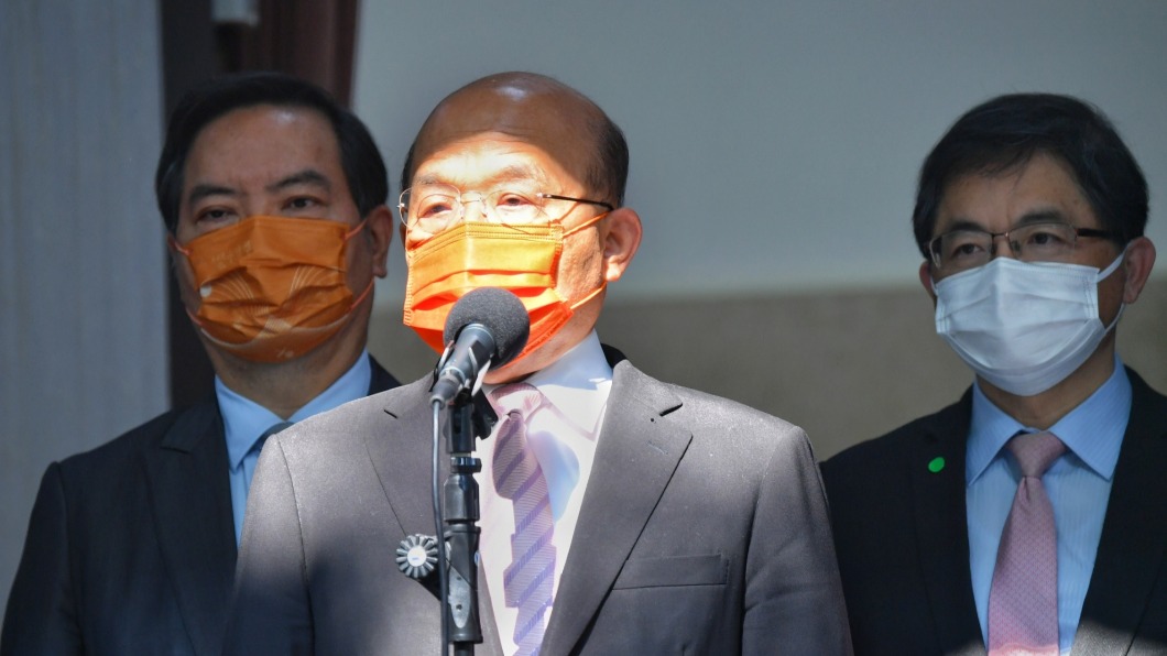 行政院長蘇貞昌前往立院針對3+11報告。（圖／行政院提供）