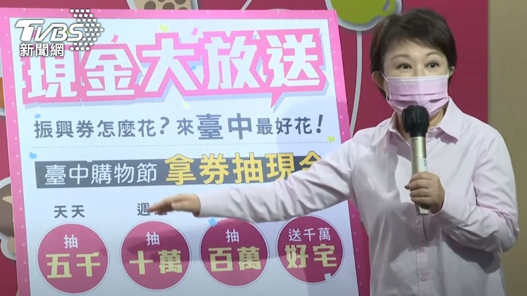 全台最大包！台中振興出爐「天天抽5千」3億現金大放送