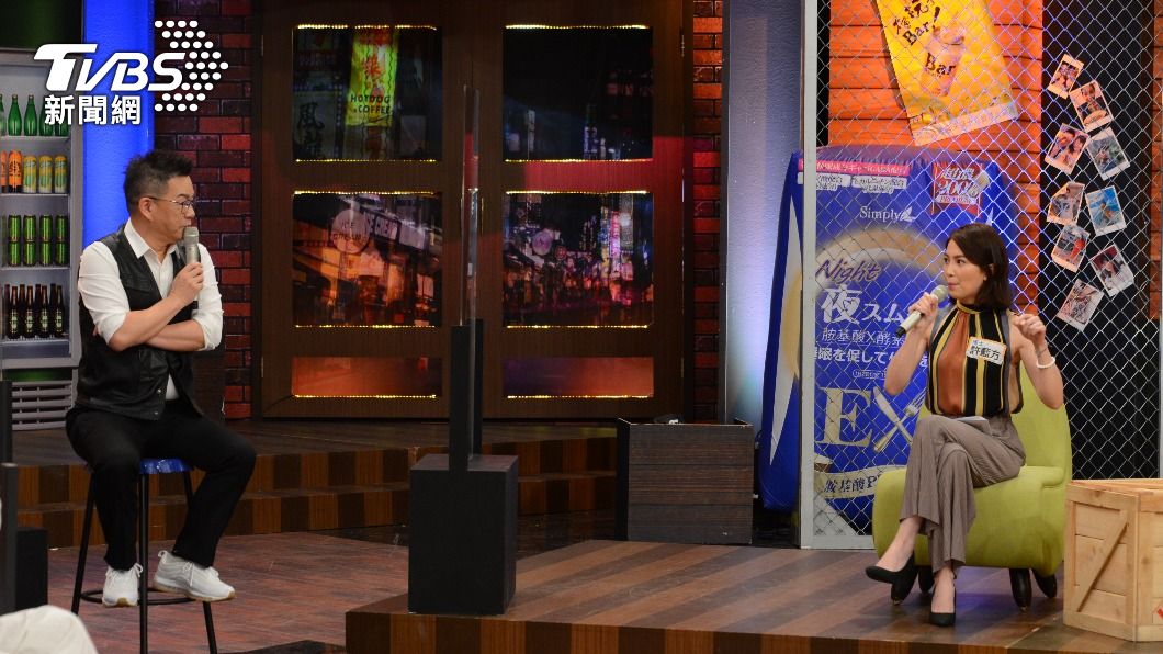 沈玉琳、許藍方昨(16)日錄製TVBS《11點熱吵店》。(圖/TVBS)