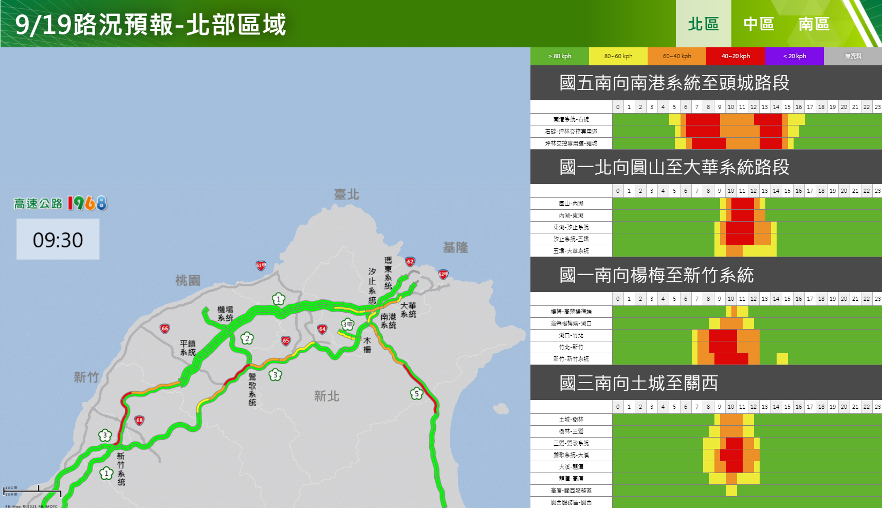 國一、國三南下壅塞時段為上午。(圖/TVBS資料畫面)