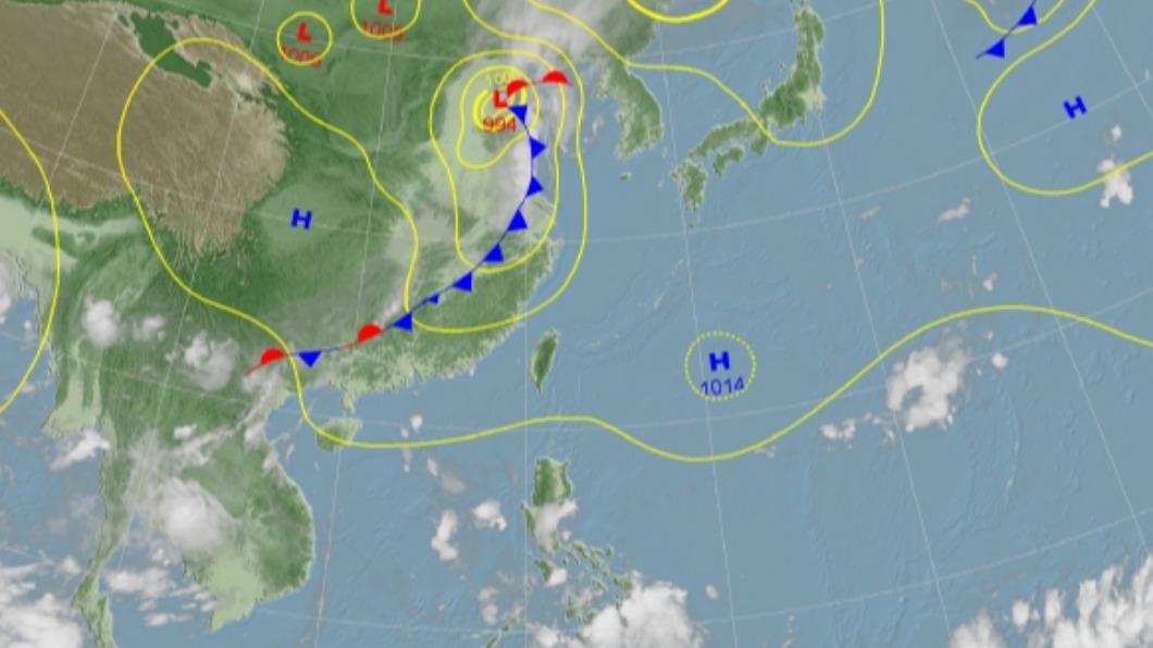 地面天氣圖。(圖/氣象局)