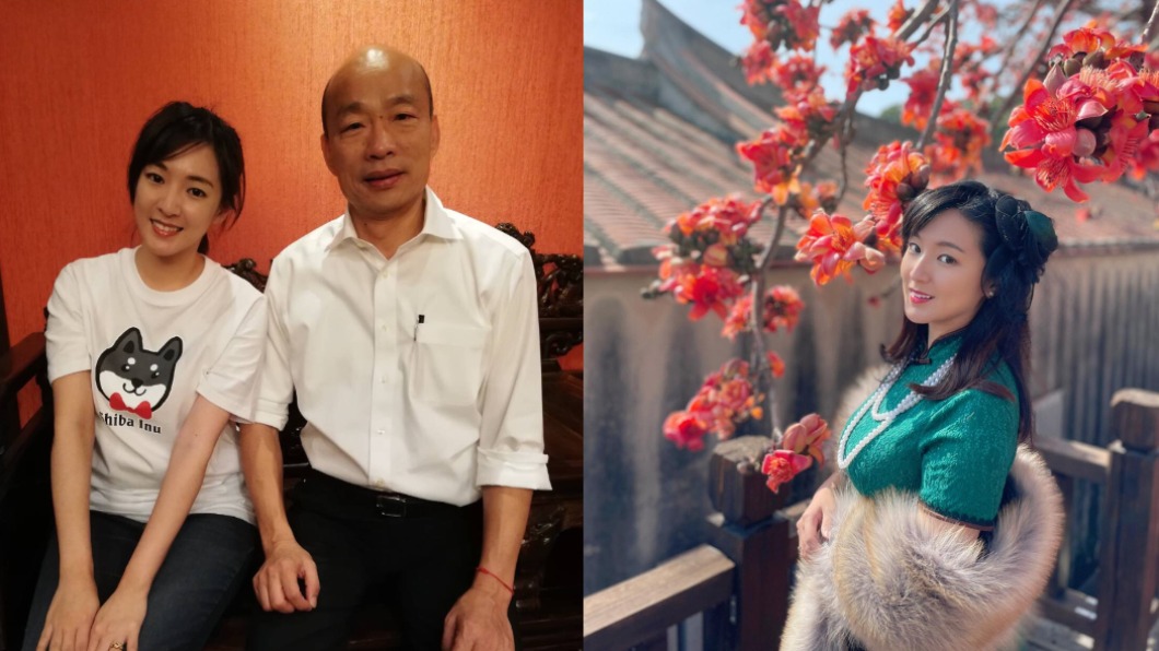 跟著月亮走!何庭歡曬與韓國瑜賞月照 網喊話:嚨無離開