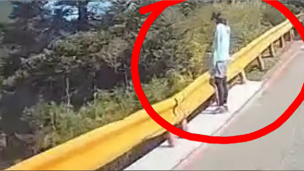 合歡山傳溫情！婦倒栽翻護欄險摔懸崖　他違停狂奔救人