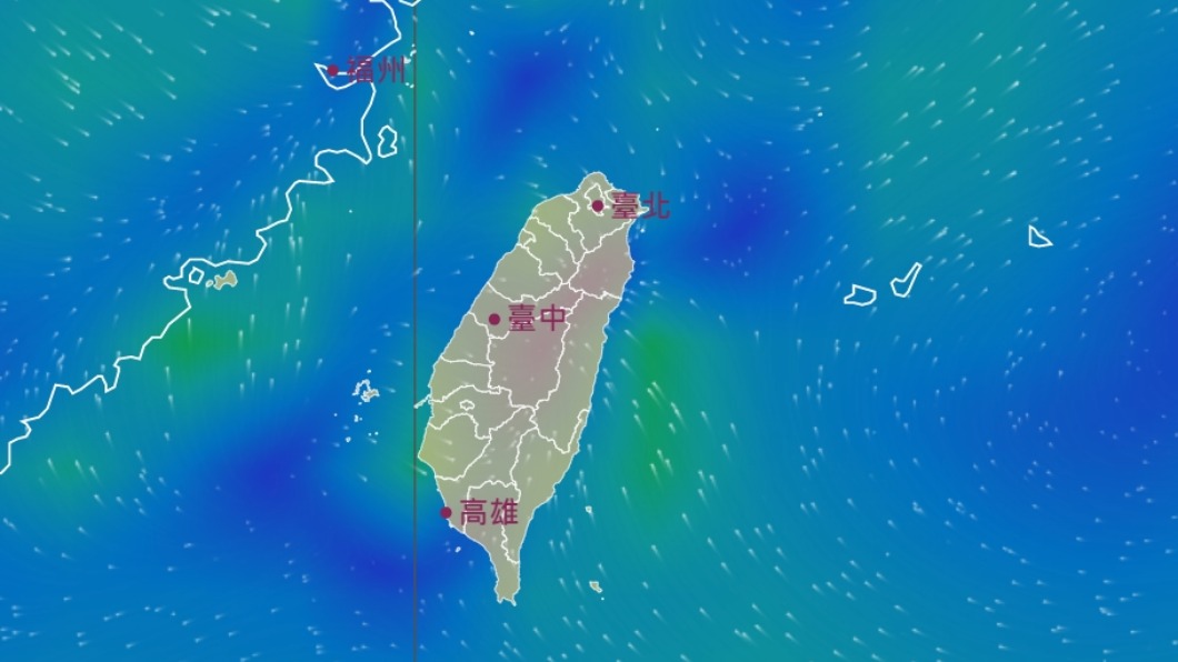 風場預報。(圖/翻攝自中央氣象局)