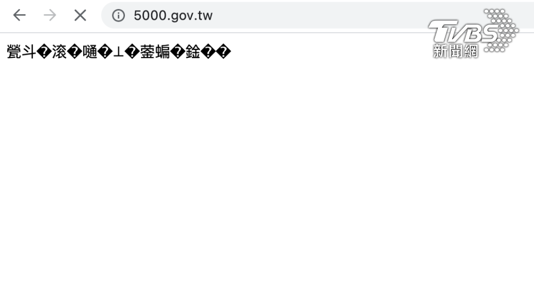 五倍券官網當機。(圖/翻攝自五倍券官網)