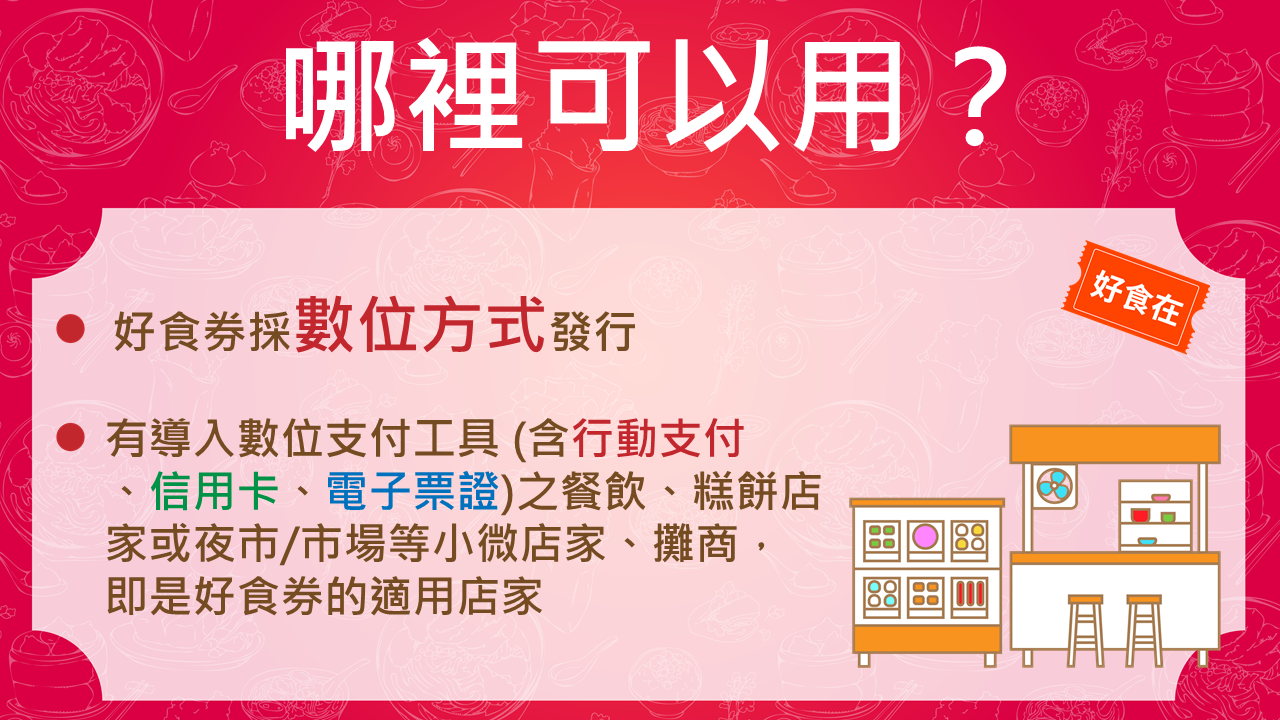 好食券官網上線，提醒民眾注意店家與自己的數位支付工具是否相同。（圖／翻攝自好食券官網）