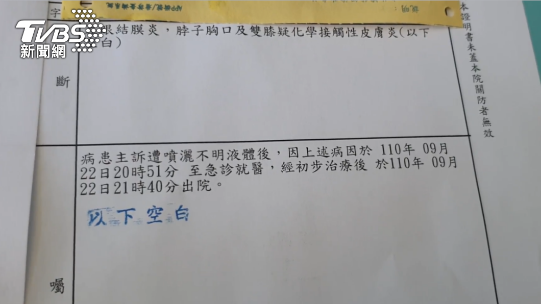 民眾附上醫師診斷書。(圖/TVBS)