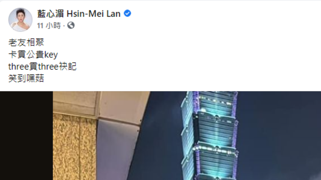 藍心湄發文。(圖/翻攝自藍心湄 Hsin-Mei Lan Facebook)