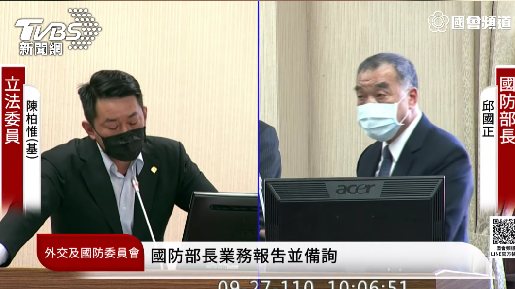 陳柏惟在質詢時因台語質詢一事,數度與邱國正交火。(圖/翻攝自立院ivod)
