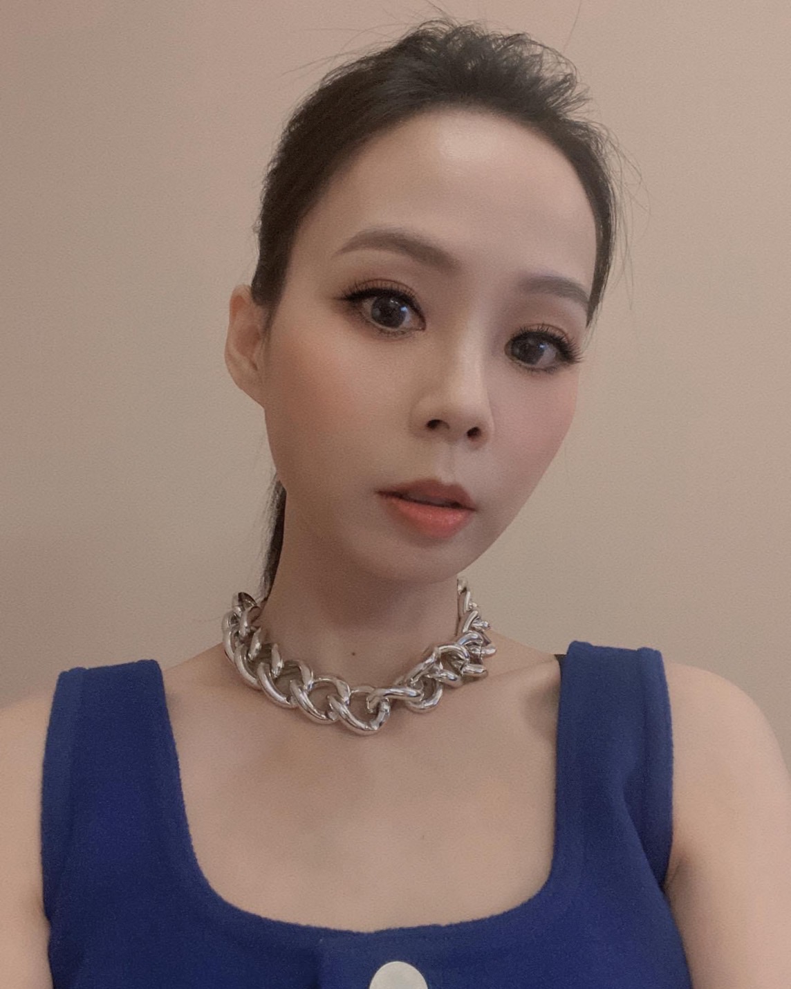 孫淑媚為了演潑辣角色，特地跑到菜市場取經。（圖／翻攝自孫淑媚臉書）
