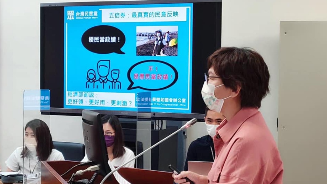 蔡壁如於經濟委員會質詢。（圖／翻攝自蔡壁如臉書）
