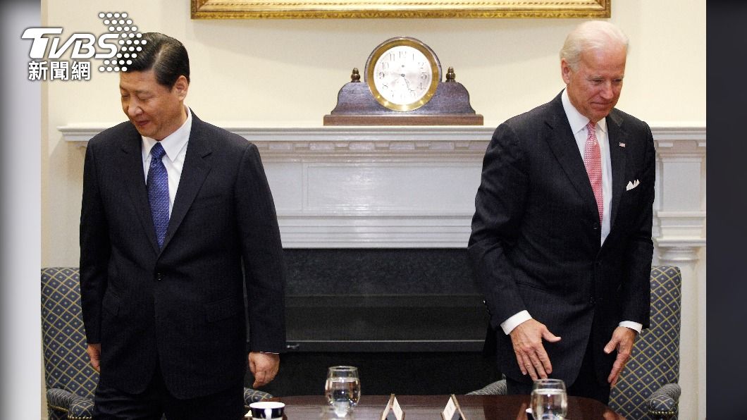 美國總統拜登(右)及中國國家主席習近平(左)。(圖/達志影像美聯社)