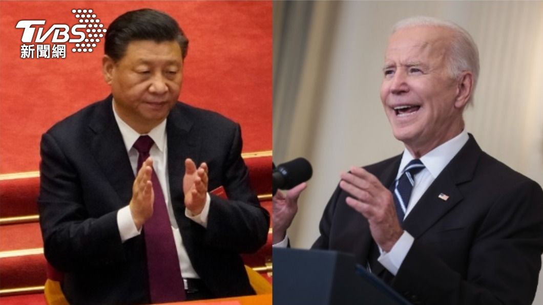 美國總統拜登(右)及中國國家主席習近平(左)。(圖/達志影像美聯社)