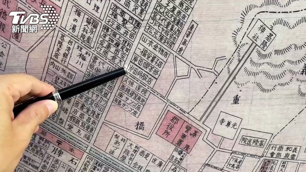 圖為日治時期基隆市街圖。(圖/中央社)