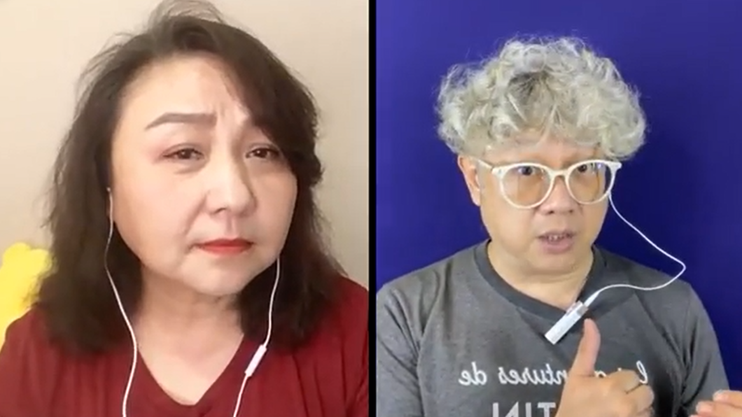 星星王子與鄭怡合作直播。(圖/翻攝自鄭怡 Yvonne Facebook)