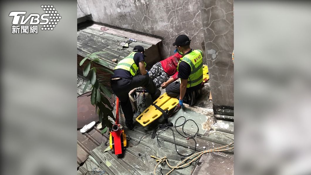 台中住宅外牆工程意外 工人5樓高摔落受傷送醫