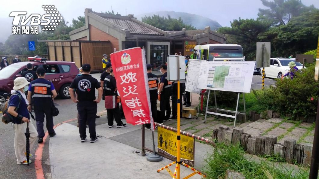登山客在停車場遭蜂群攻擊。(圖/TVBS)