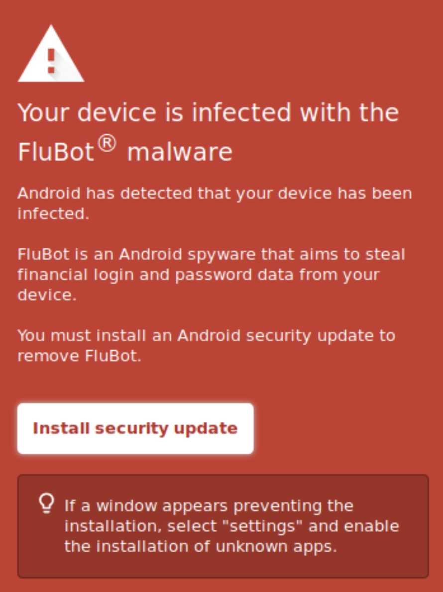 Flubot跳出的警示。(圖/翻攝自CERT NZ推特)