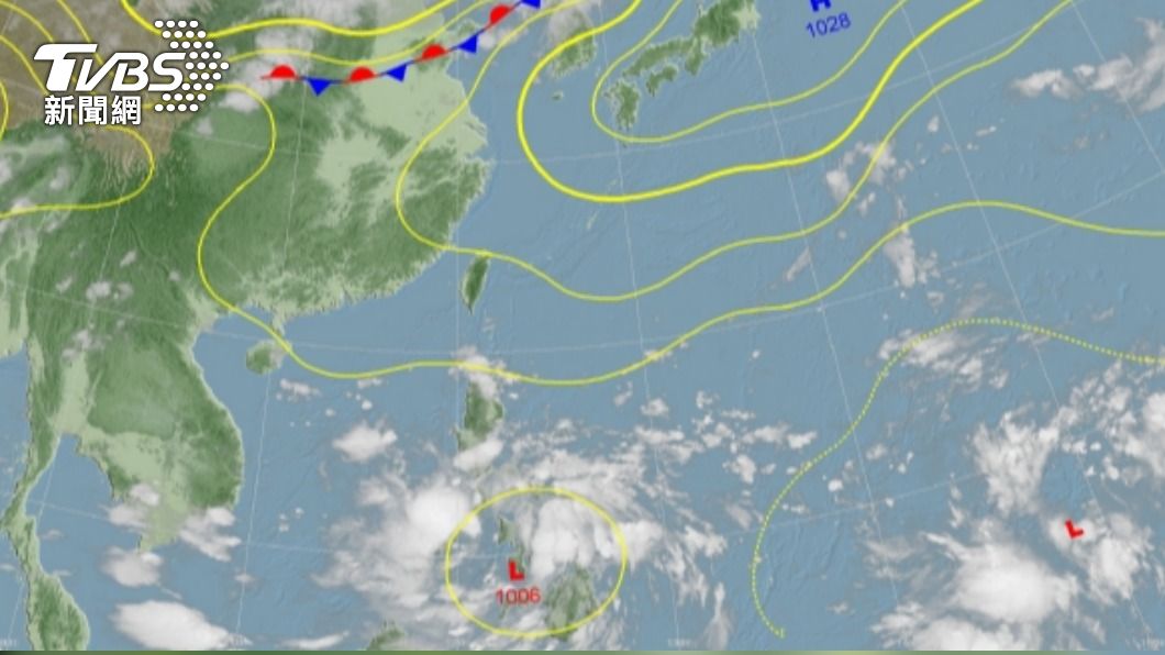 台灣南方為大低壓帶。(圖/氣象局)