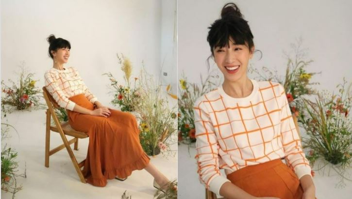 隋棠服飾品牌的小編在IG上分享當時的拍攝花絮。(圖/翻攝自隋棠官方品牌IG)