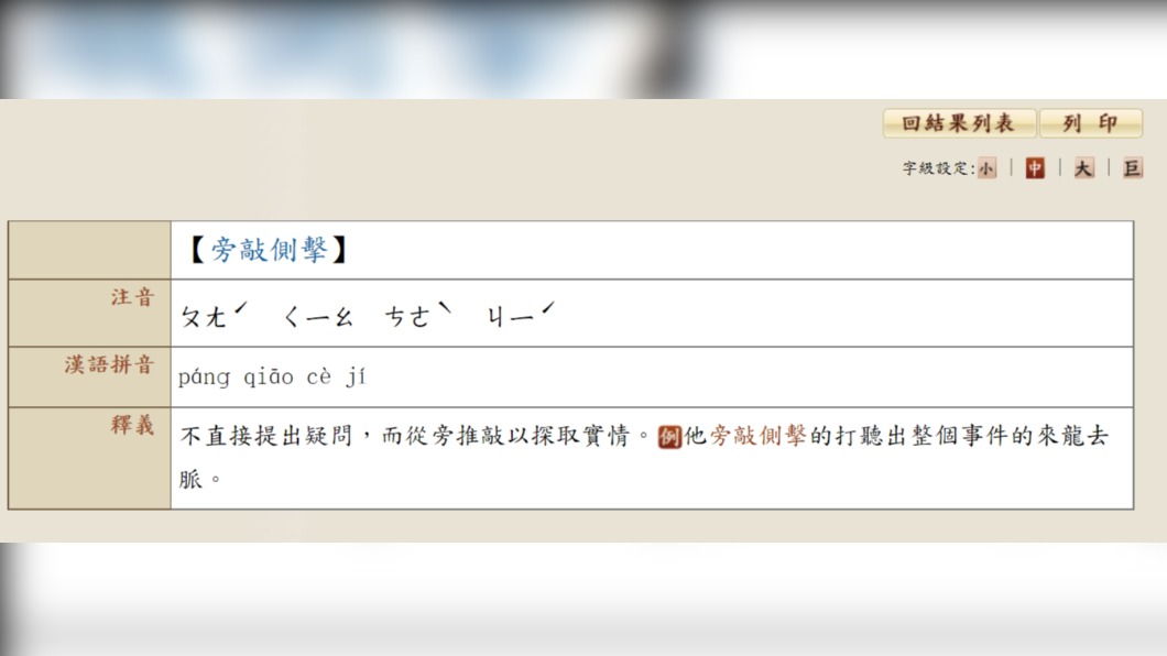 原PO表示自己上網查過正確解釋。（圖／翻攝自教育部重編國語辭典）