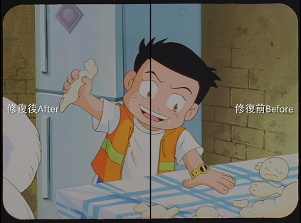《魔法阿媽》修復前後對比影像。（圖／稻田電影提供）