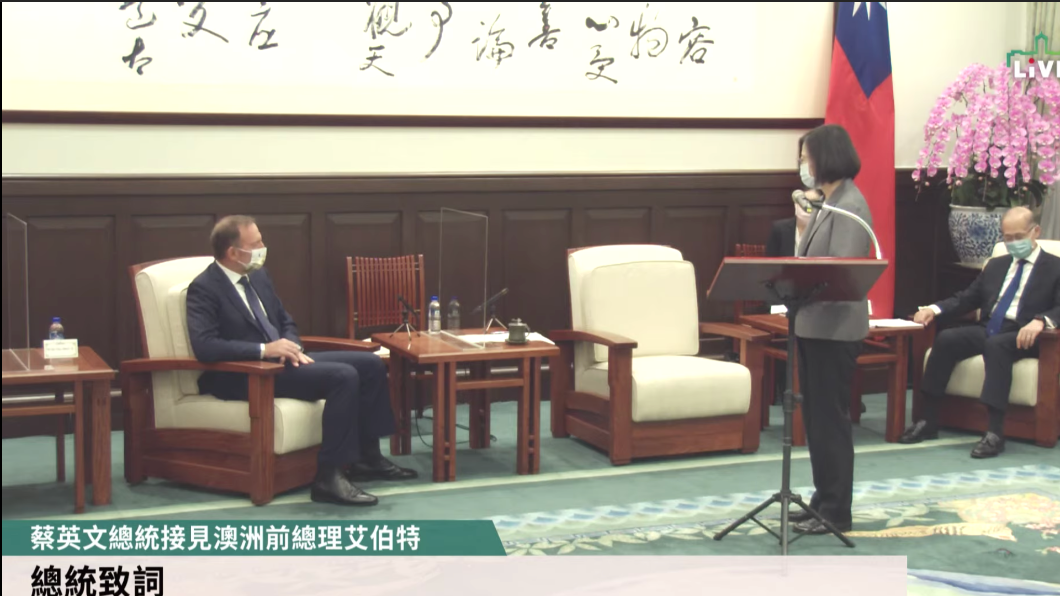 澳洲前總理見蔡英文 暗批「有鄰居不樂見台灣民主繁榮」