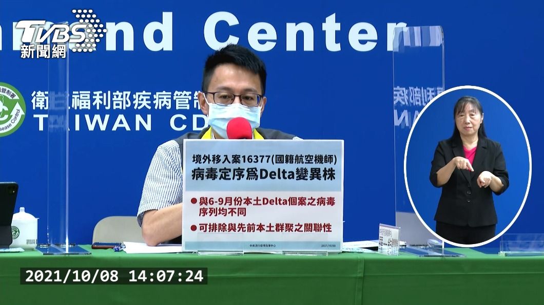 女副機師染Delta 病毒序列研判可能來自東南亞