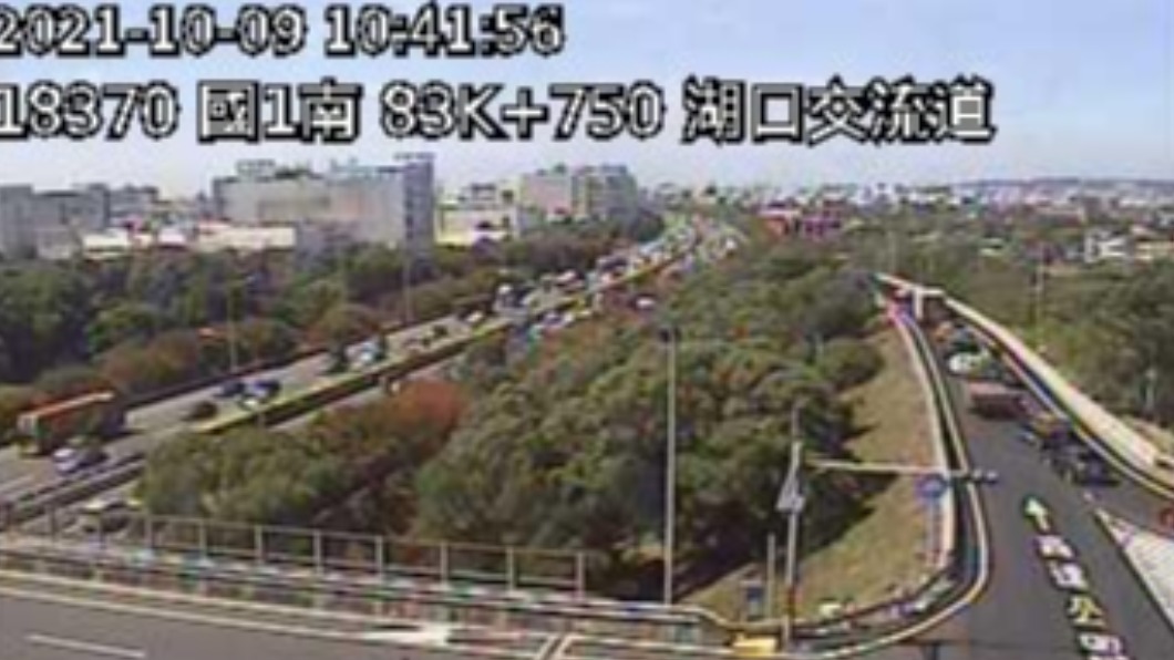 湖口路段。（圖／翻攝自高公局即時路況）