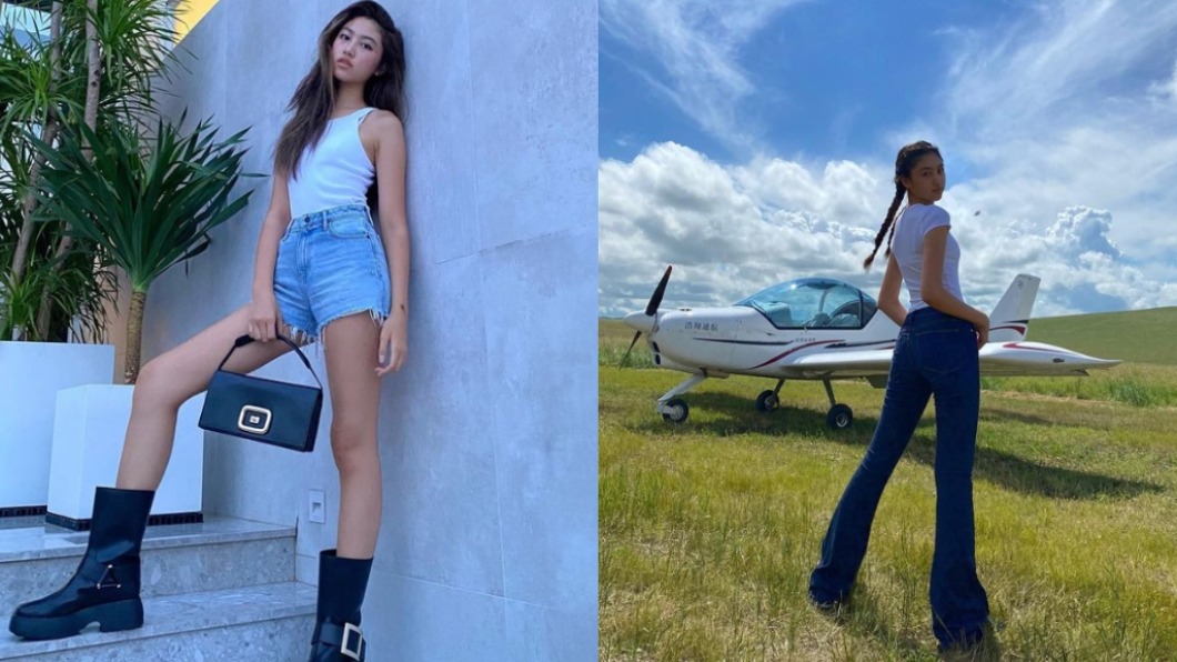 17歲的任晴佳美腿長達110公分。(圖/翻攝自任晴佳IG)