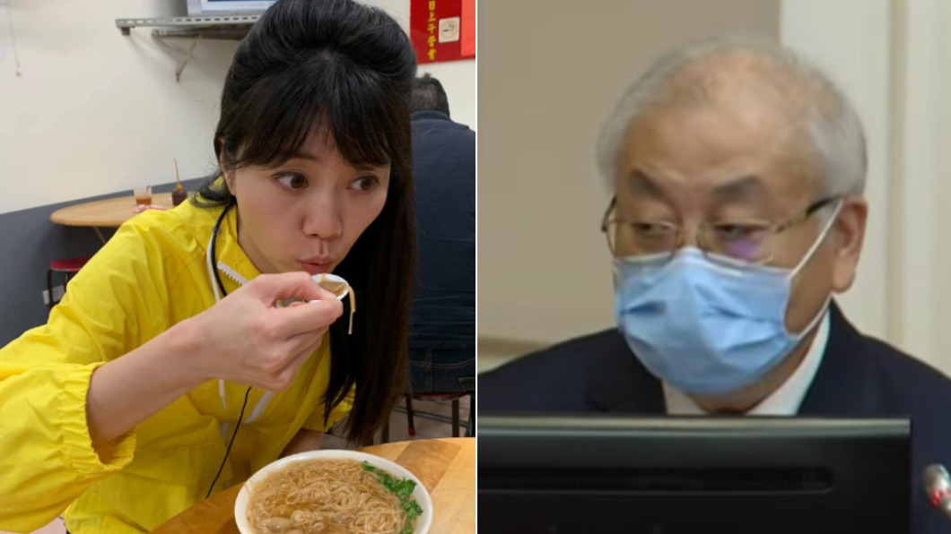 高嘉瑜噹朱澤民「沒吃過20元麵線」。(合成圖/翻攝立院IVOD、高嘉瑜臉書)